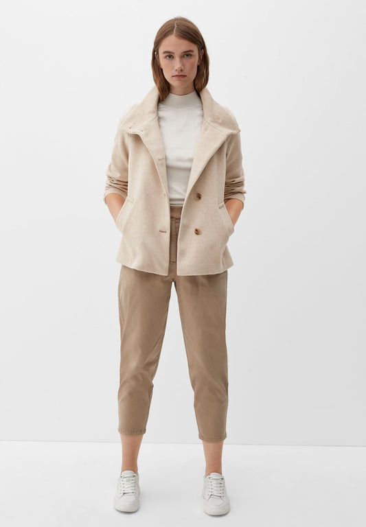 S.Oliver MIT HOHEM KRAGEN - Blazer - Beige Melange