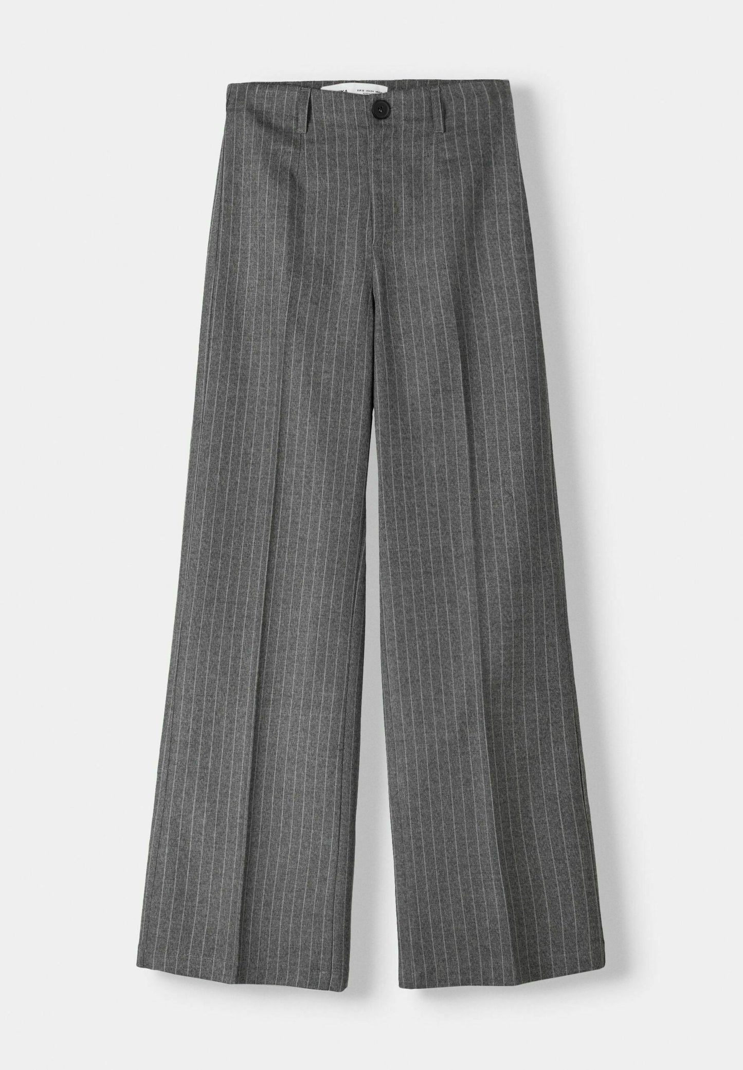 BERSHKA WIDE-LEG TAILORED - Trousers - Black