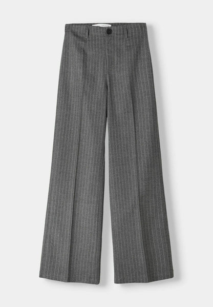 BERSHKA WIDE-LEG TAILORED - Trousers - Black