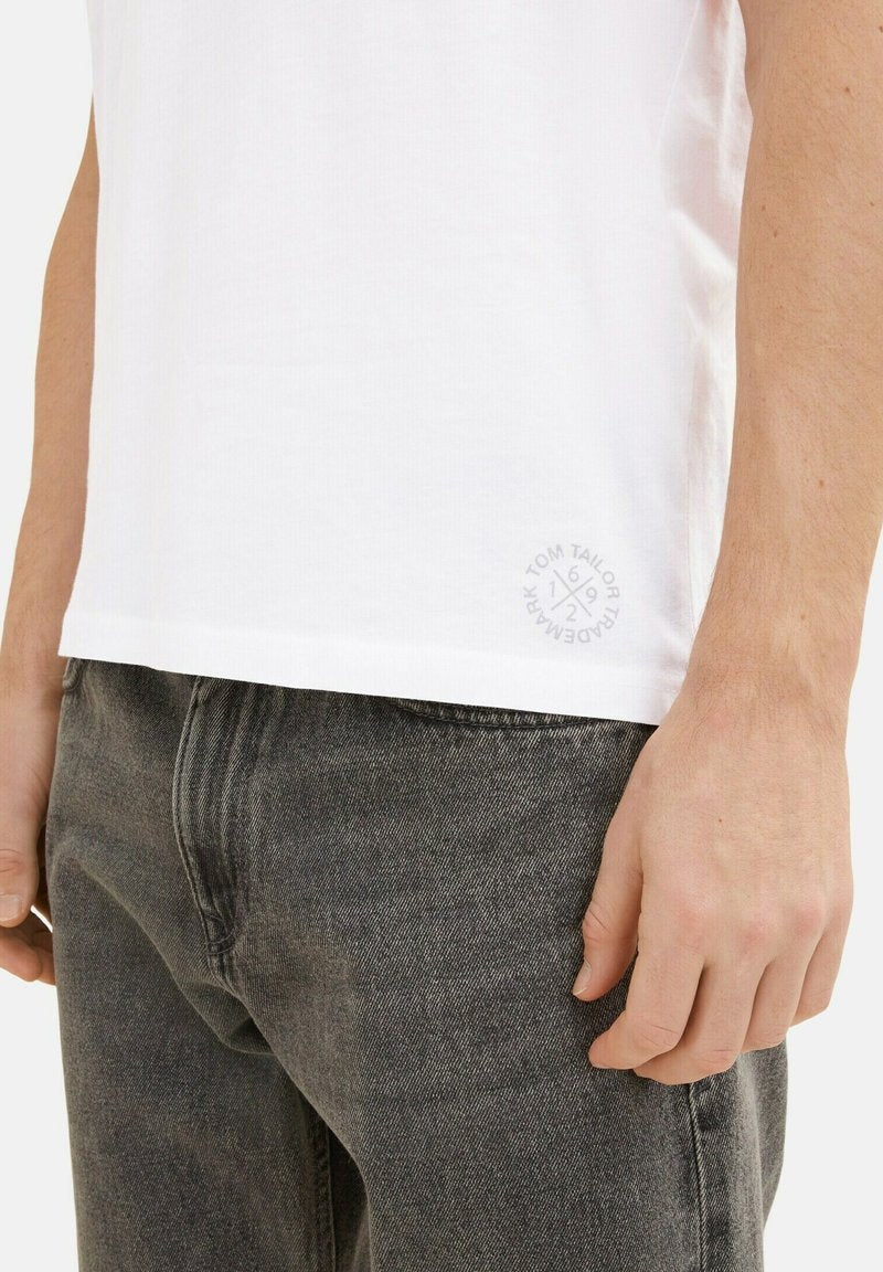 Tom Tailor IM VIERERPACK - T-Shirt Basic - White