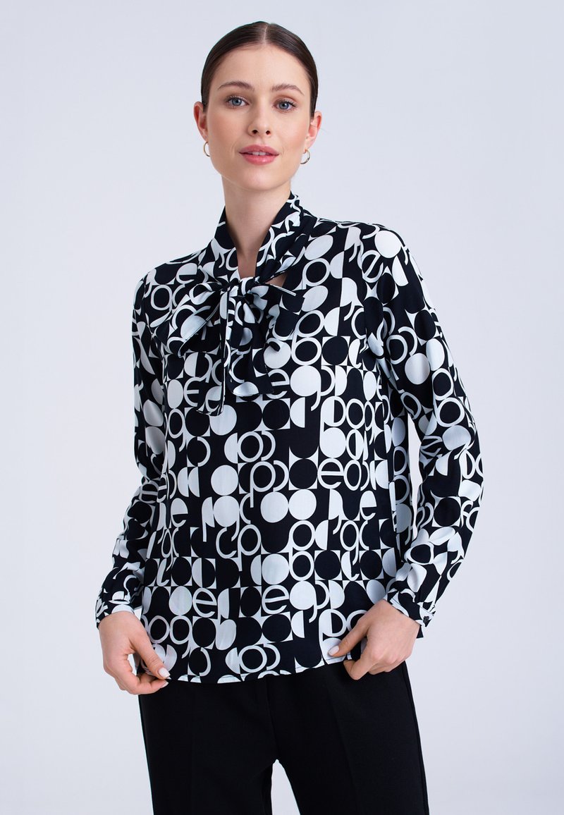  Bluse - Black Print