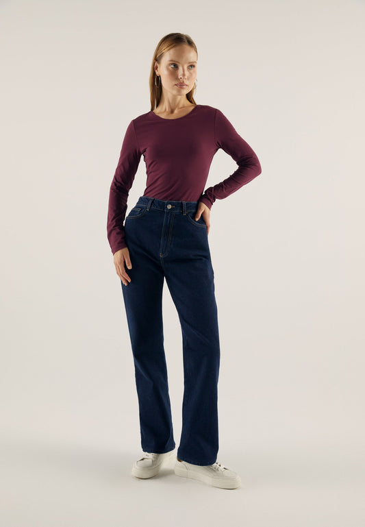 Anna Field 3 PACK - Long Sleeved Top - Black/bordeaux/white
