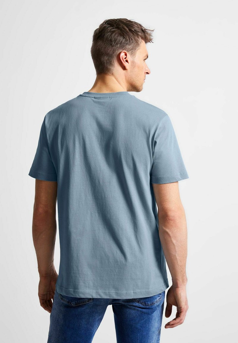  MIT STREIFENPRINT - T-Shirt Print - Grau