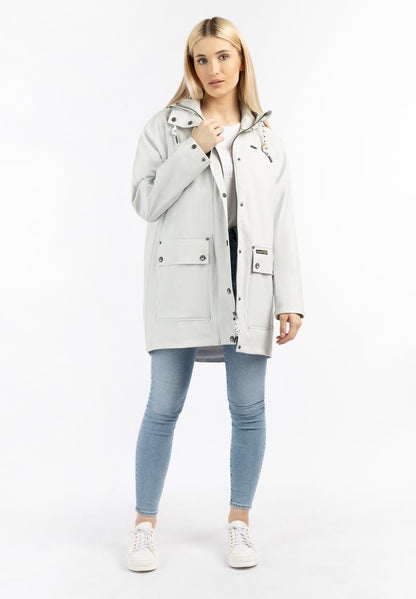 Schmuddelwedda Regenjacke / Wasserabweisende Jacke - Grauweiss
