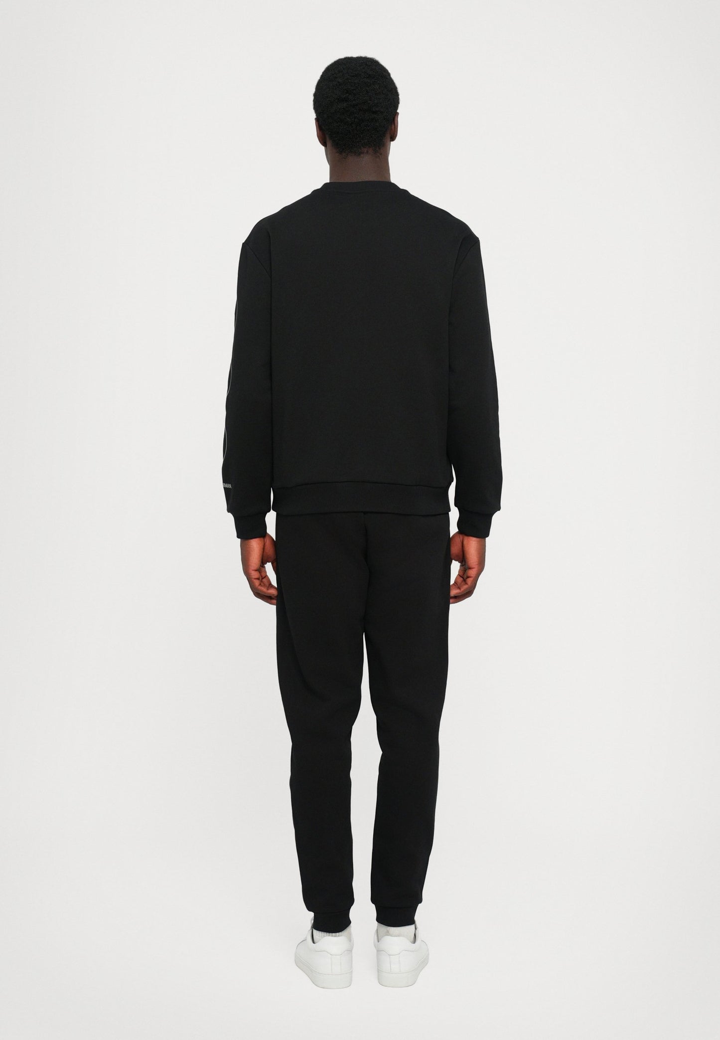 EA7 Emporio Armani TRAIN LOGO UNISEX - Sweatshirt - Black/silver-coloured