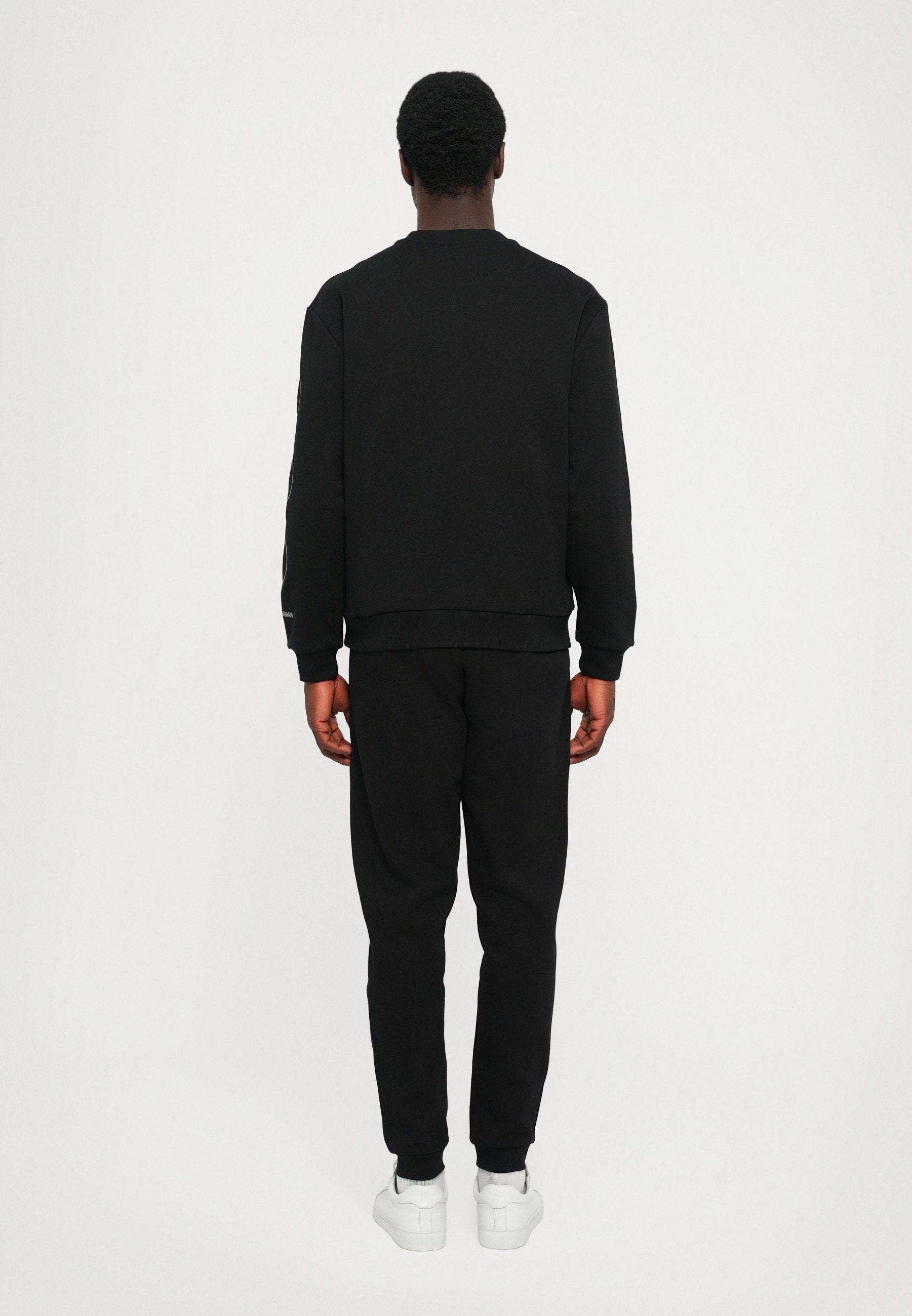EA7 Emporio Armani TRAIN LOGO UNISEX - Sweatshirt - Black/silver-coloured