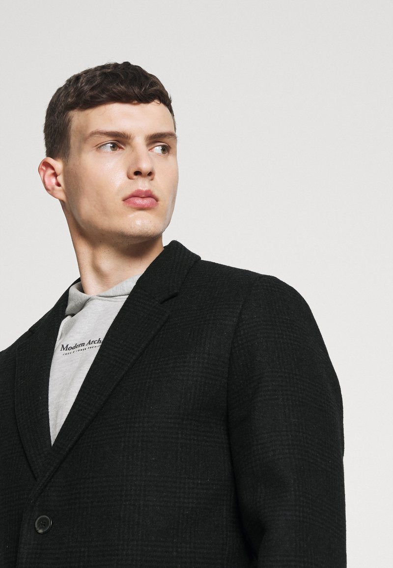 Jack & Jones JJEMOULDER COAT - Klassischer Mantel - Dark Grey
