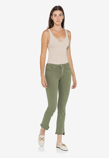 True Religion HALLE KICK FLARE - Flared Jeans - Wasabi Green