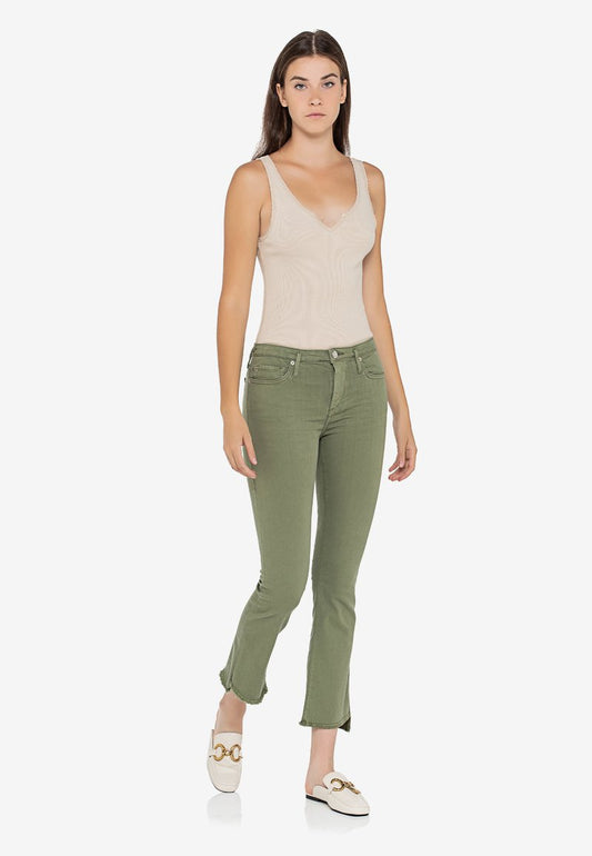 True Religion HALLE KICK FLARE - Flared Jeans - Wasabi Green
