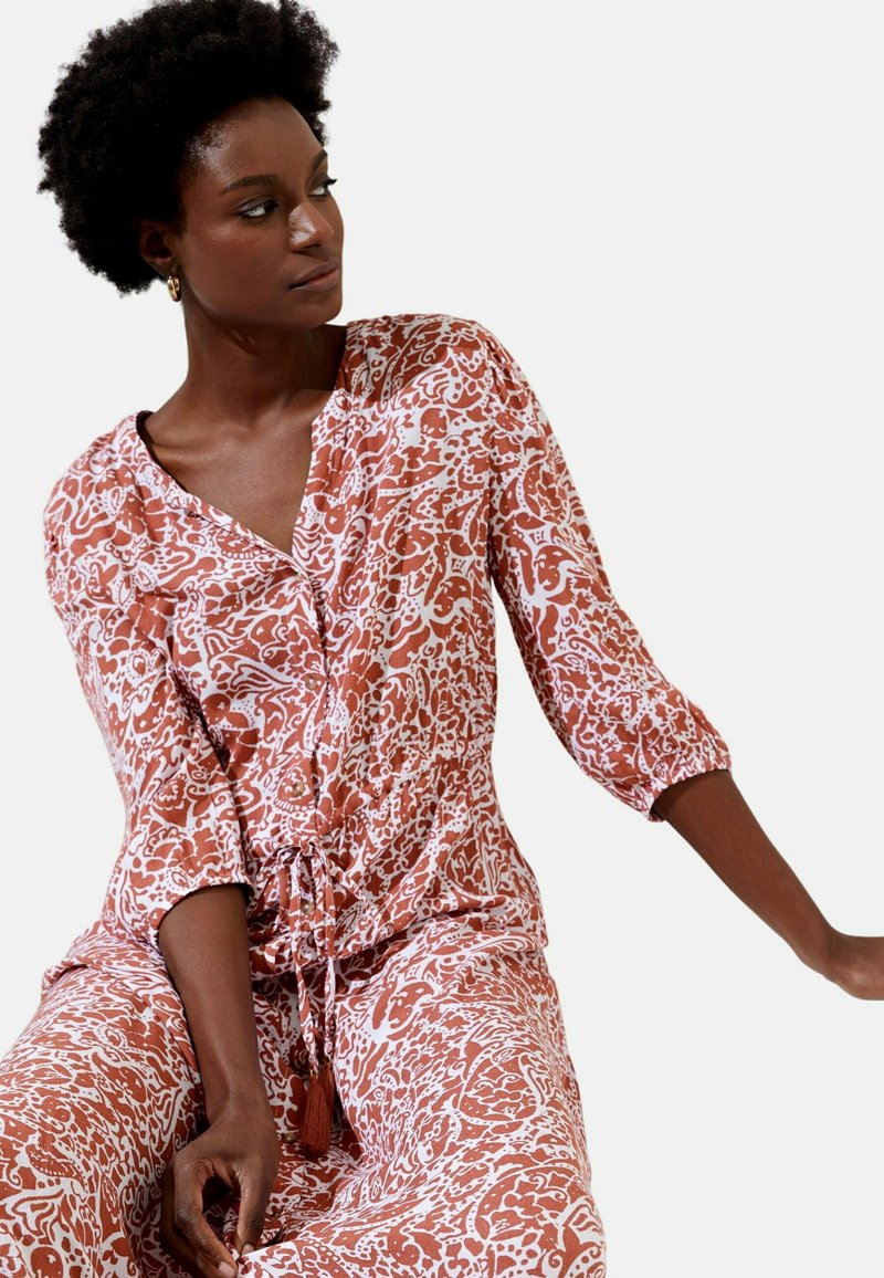 Marks & Spencer PRINTED TIE WAIST MAXI - Strandaccessoire - Rust Mix