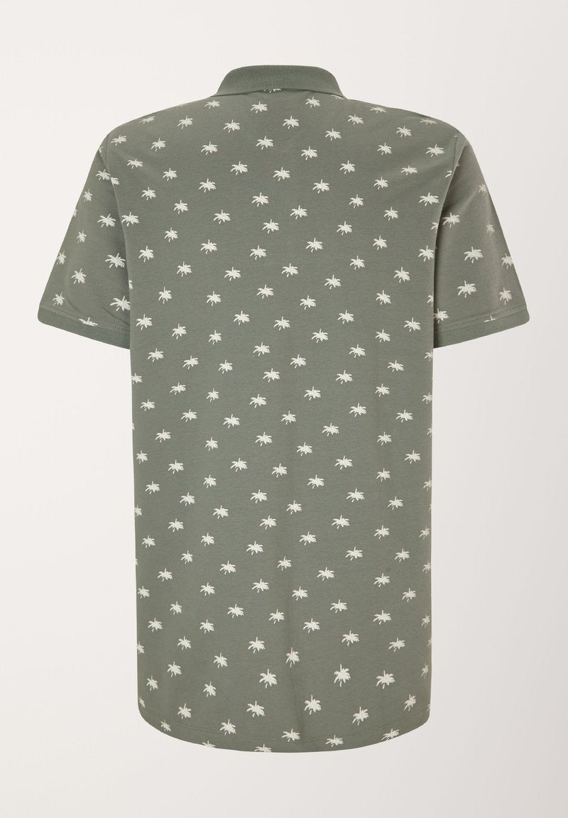 S.Oliver MIT ALLOVERMUSTER - Poloshirt - Khaki Oliv Aop