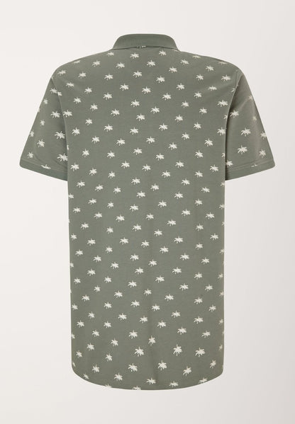 S.Oliver MIT ALLOVERMUSTER - Poloshirt - Khaki Oliv Aop