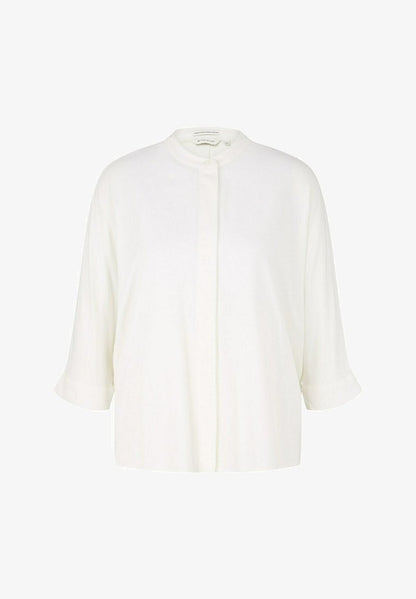 Tom Tailor LOOSE FIT - Hemdbluse - Whisper White