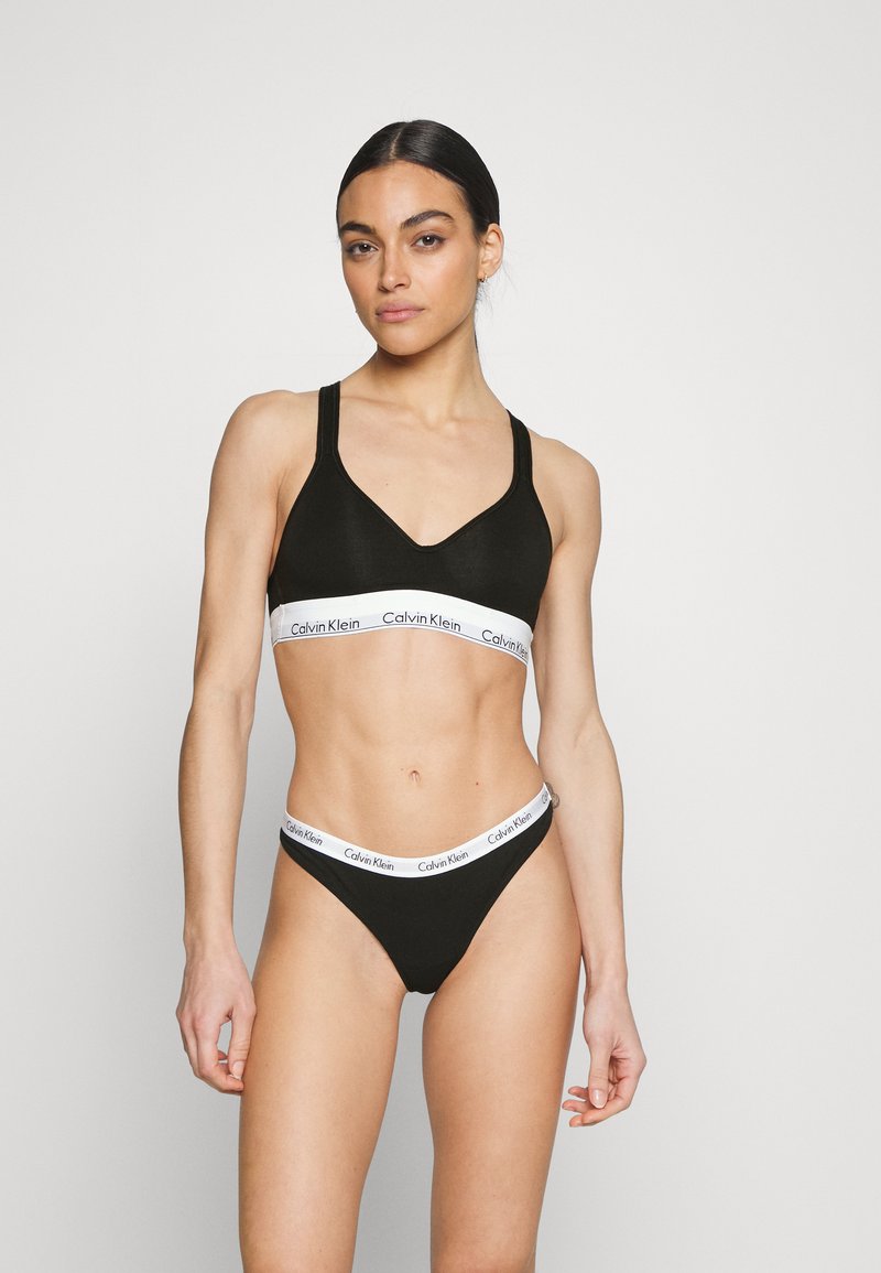 CALVIN KLEIN UNDERWEAR THONG 5 PACK - String - Black