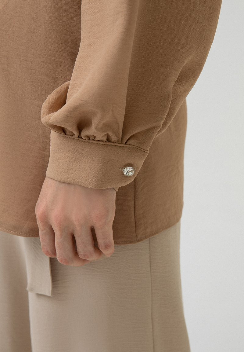  FOULARD COLLAR - Hemdbluse - Beige