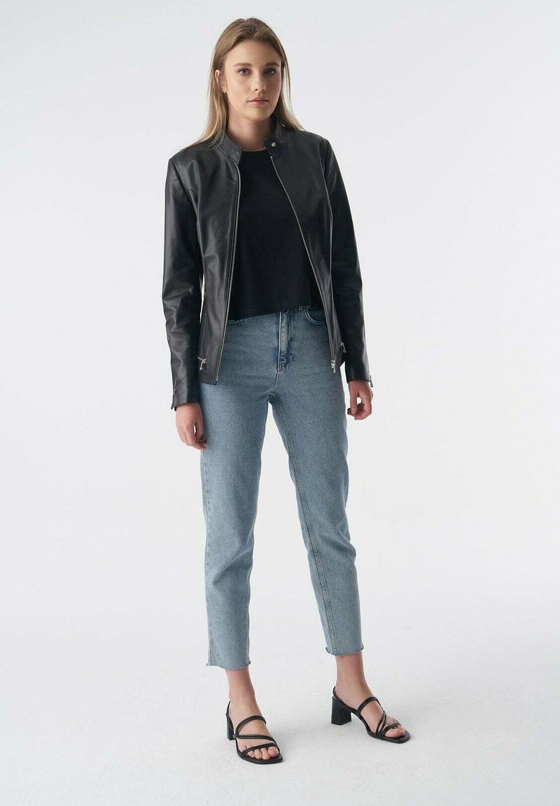  Lederjacke - Black