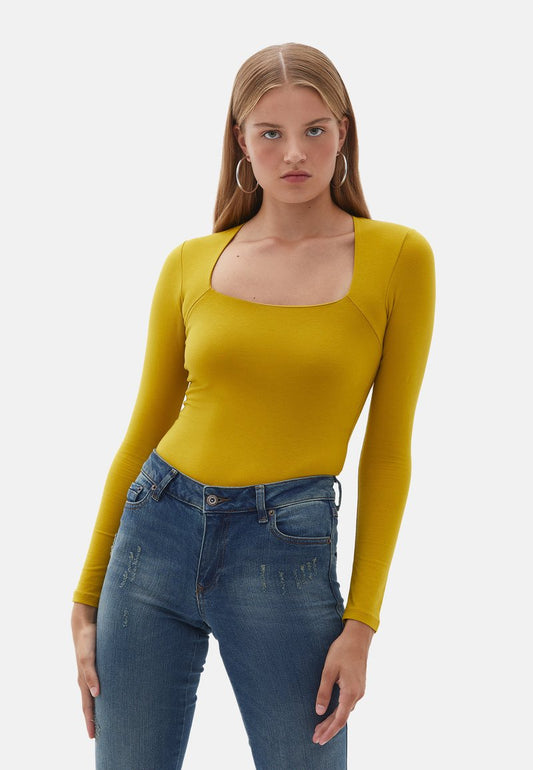  SQUARE NECK LONG SLEEVES - Langarmshirt - Golden Palm