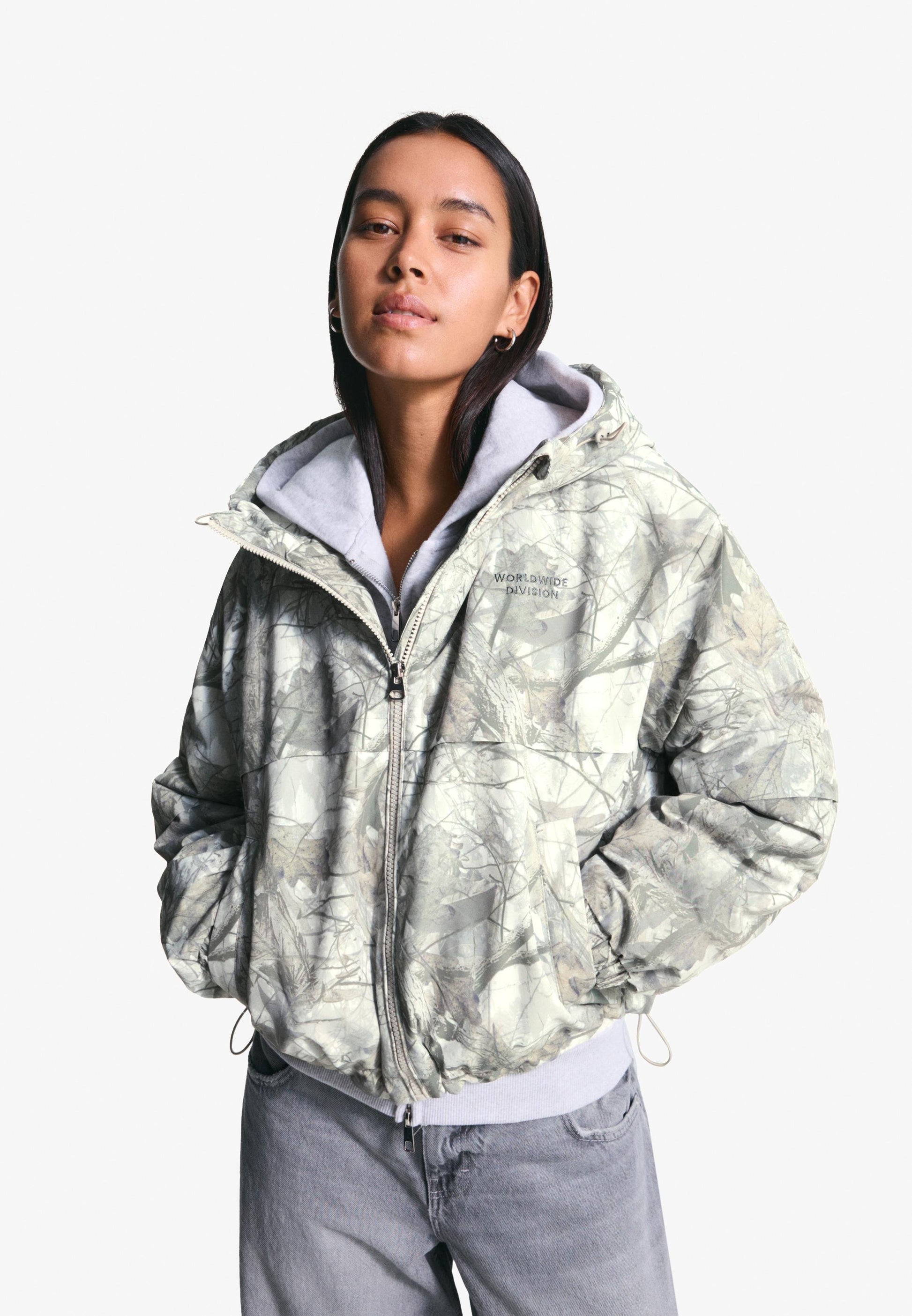 BERSHKA Light Jacket - Grey