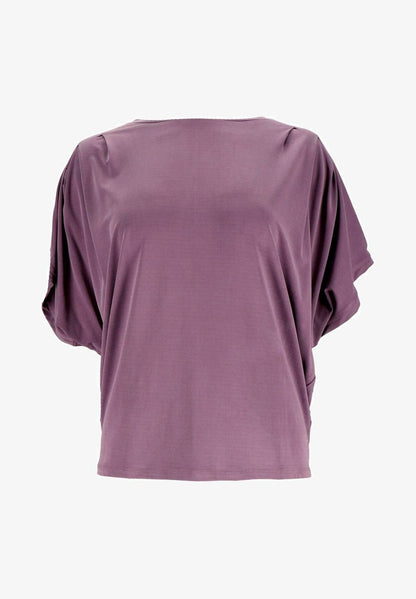  MIT FALTEN - T-Shirt Print - Dunkellila