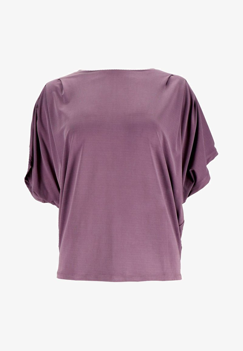  MIT FALTEN - T-Shirt Print - Dunkellila