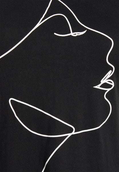 ONLY CARMAKOMA CARJULE 2/4 BOXY - T-Shirt Print - Black