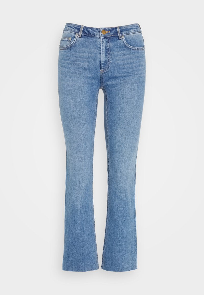 ONLY ONLKENYA MID - Flared Jeans - Medium Blue Denim