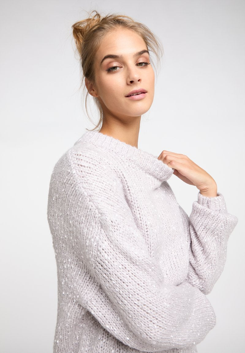 IZIA GAYA - Strickpullover - Hellgrau
