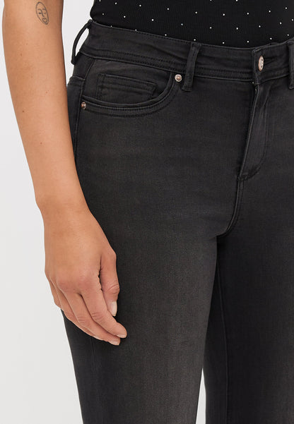 ONLY Petite ONLWAUW MID WAIST - Flared Jeans - Washed Black