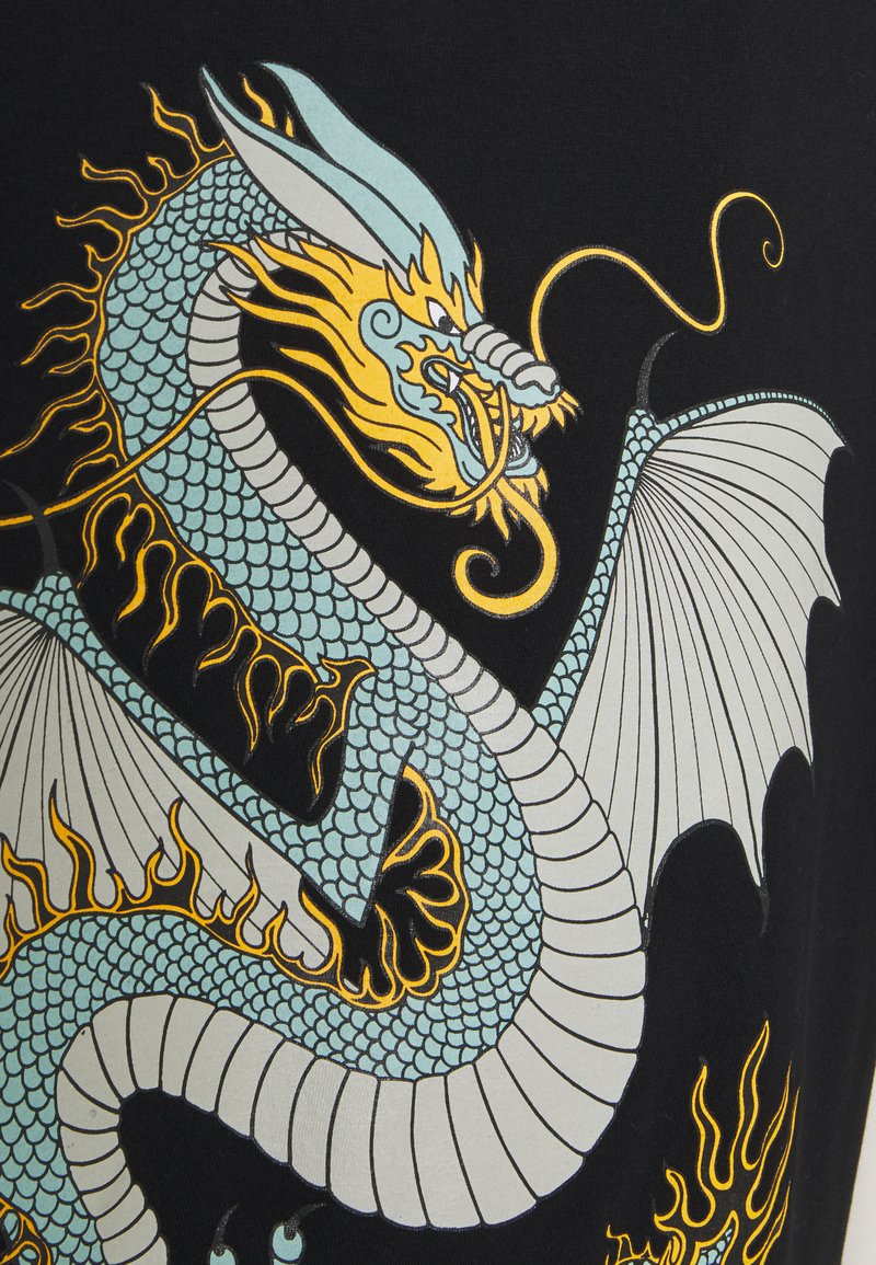 Denim Project DRAGON BOX TEE - T-Shirt Print - Black