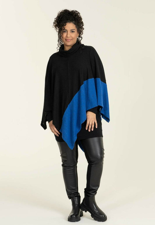 Studio RAGNHILD PONCHO - Cape - Black Blue