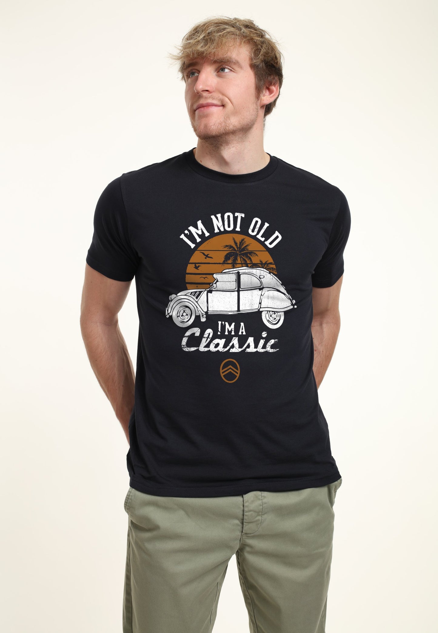 Henry Tiger CITROEN 2CV WHITE I'M NOT OLD CLASSIC SUNSET - Print T-shirt - Navy Blue