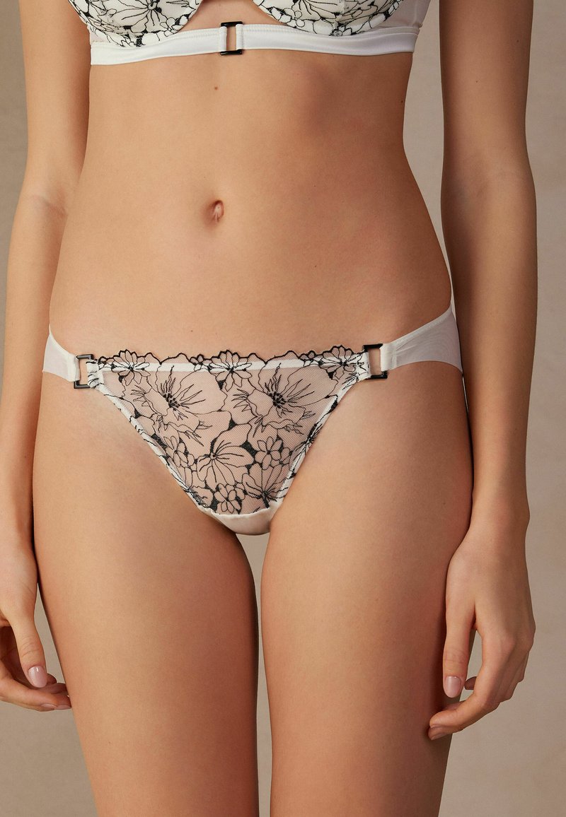 Intimissimi PURE - Slip - Elfenbein Powder White Black