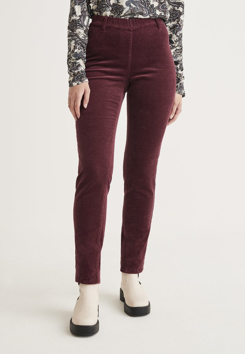  TREGGINGS IN CORDUROY - Stoffhose - Wine Red