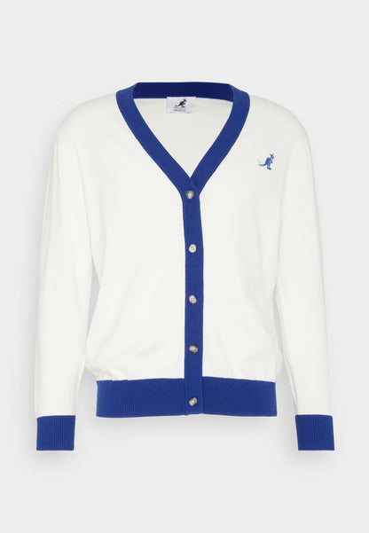 Kangol RIVER CARDIGAN UNISEX - Strickjacke - Off White/blue