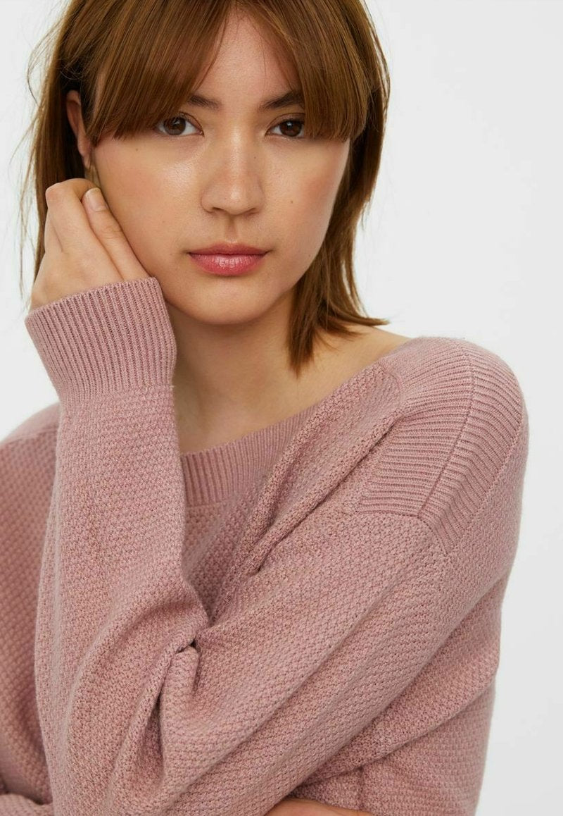 Vero Moda U-BOOT-AUSSCHNITT - Strickpullover - Woodrose