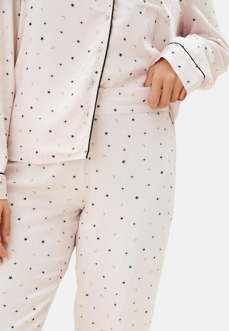 Marks & Spencer STAR PRINT REVERE COLLAR SET - Nachtwäsche Set - Soft Pink