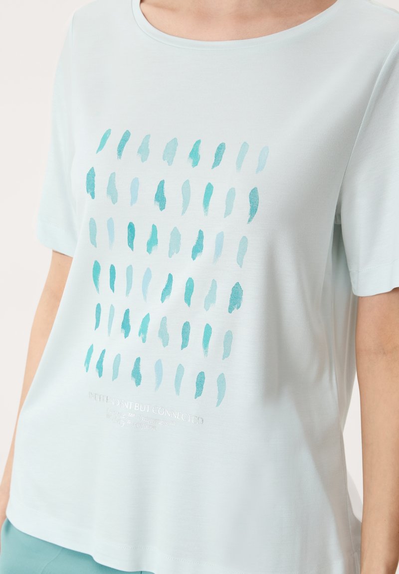 S.Oliver BLACK LABEL T-Shirt Print - Pale Aqua Placed P
