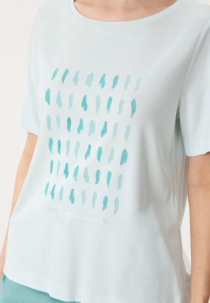 S.Oliver BLACK LABEL T-Shirt Print - Pale Aqua Placed P