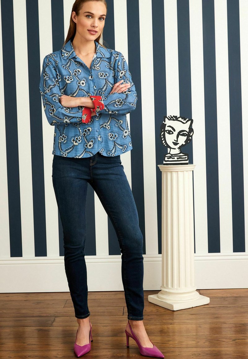 Next LONG SLEEVED TEXTURE STANDARD - Hemdbluse - Blue