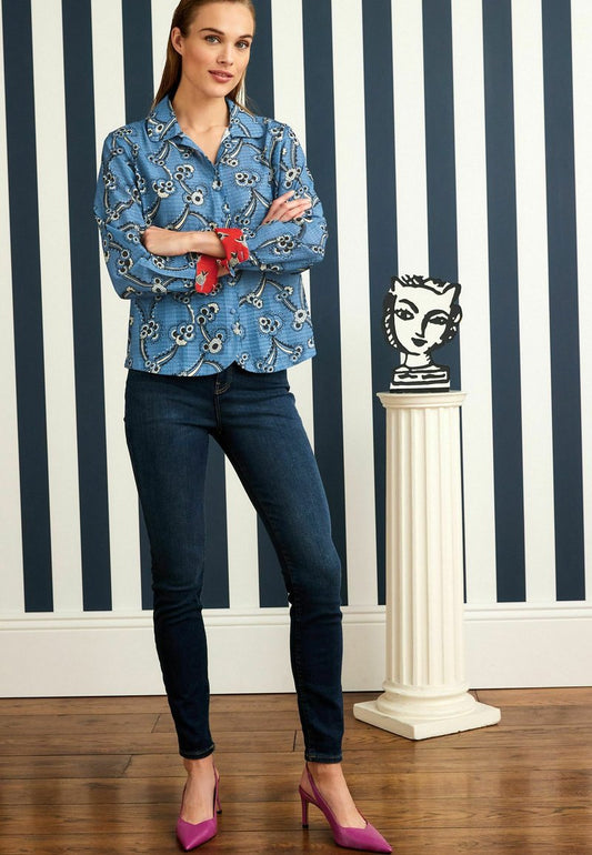 Next LONG SLEEVED TEXTURE STANDARD - Hemdbluse - Blue