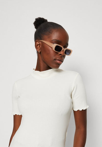Scotch & Soda MOCK NECK - T-Shirt Basic - Vanilla White