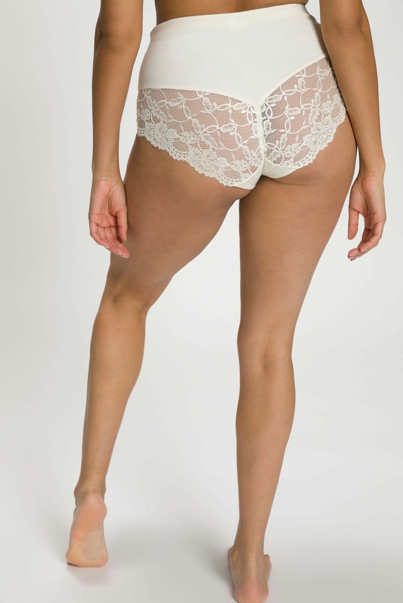 Ulla Popken TRANSPARENTE SPITZE HINTEN GERAFFT - Slip - Cremé