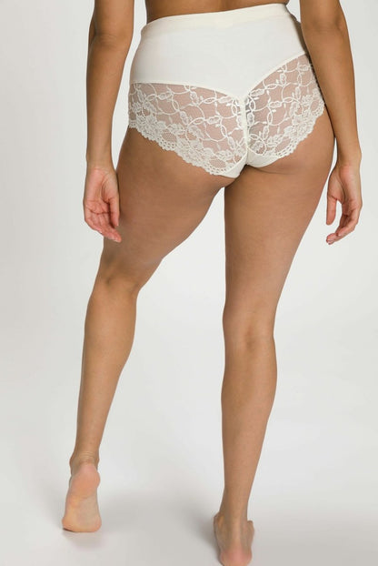 Ulla Popken TRANSPARENTE SPITZE HINTEN GERAFFT - Slip - Cremé