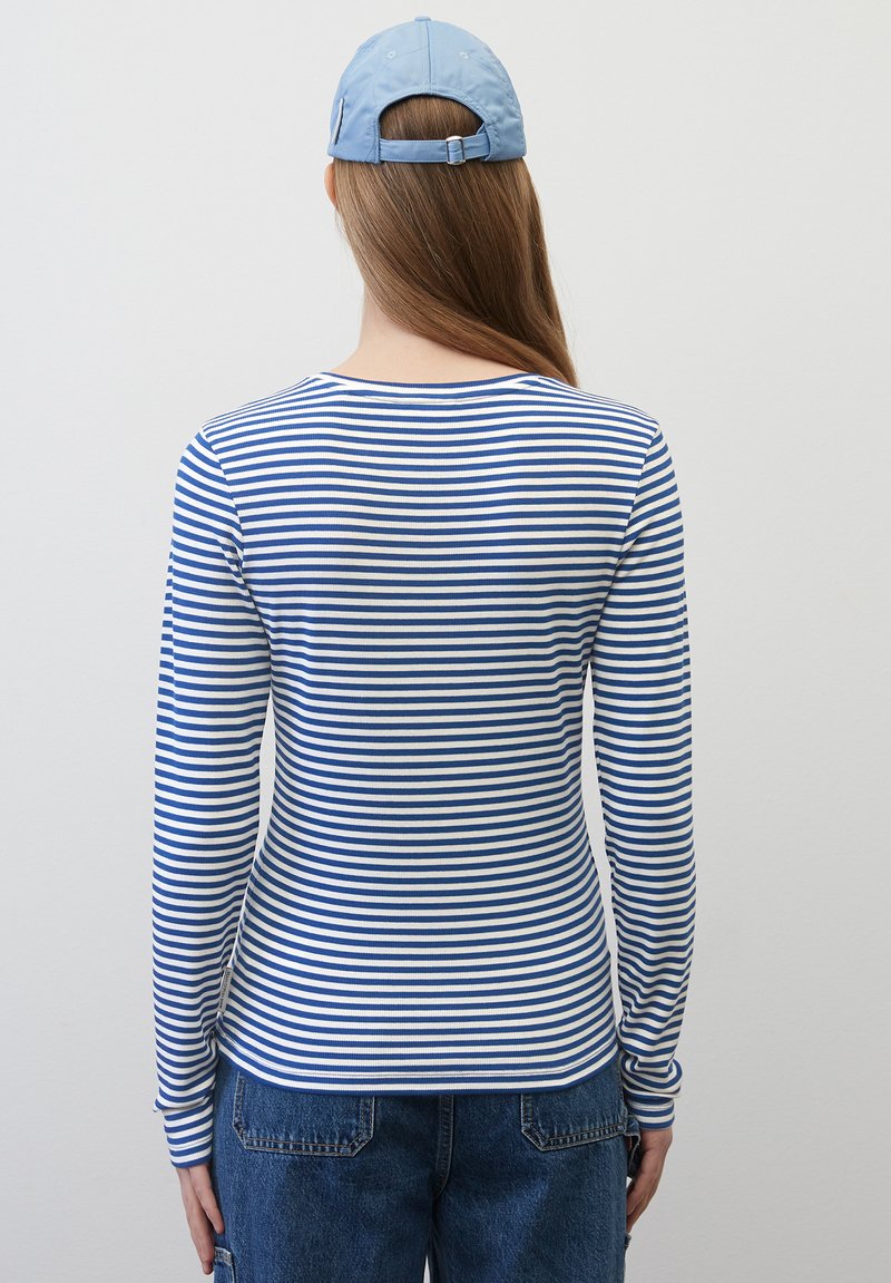 Marc O'Polo DENIM STREIFEN-SLIM AUS STRETCHIGEM - Langarmshirt - Blue