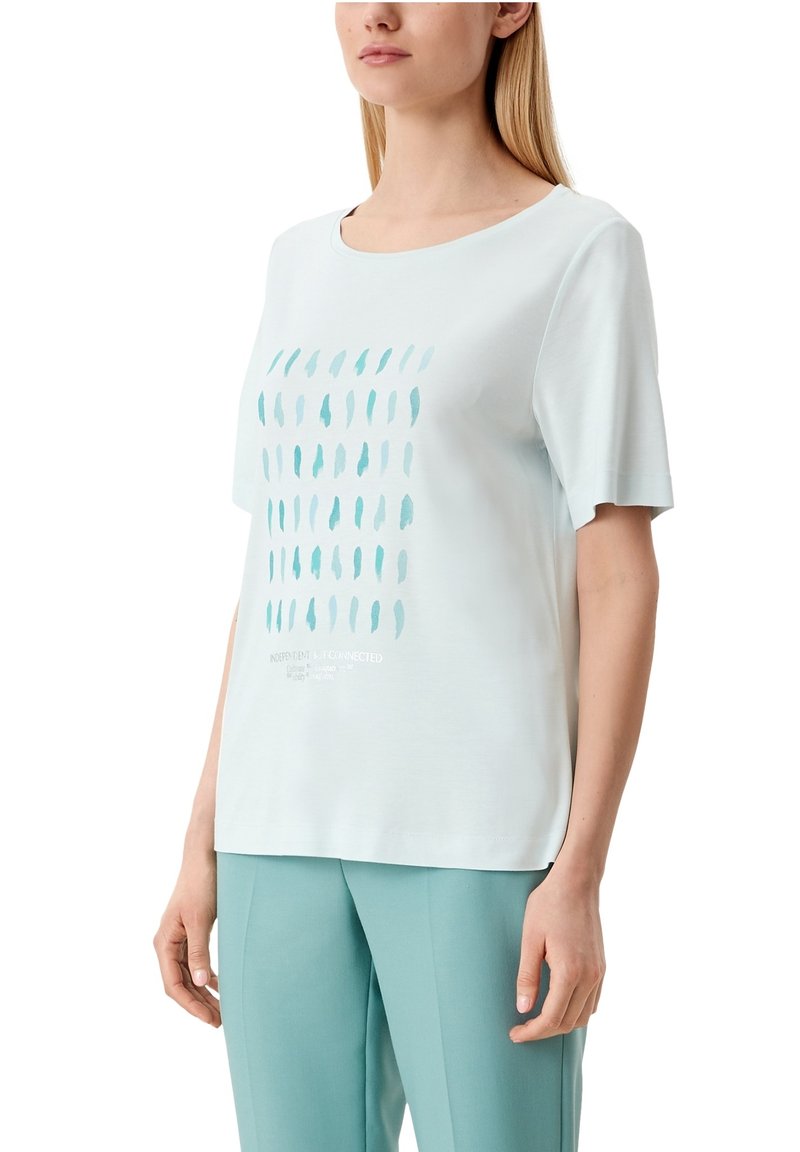 S.Oliver BLACK LABEL T-Shirt Print - Pale Aqua Placed P