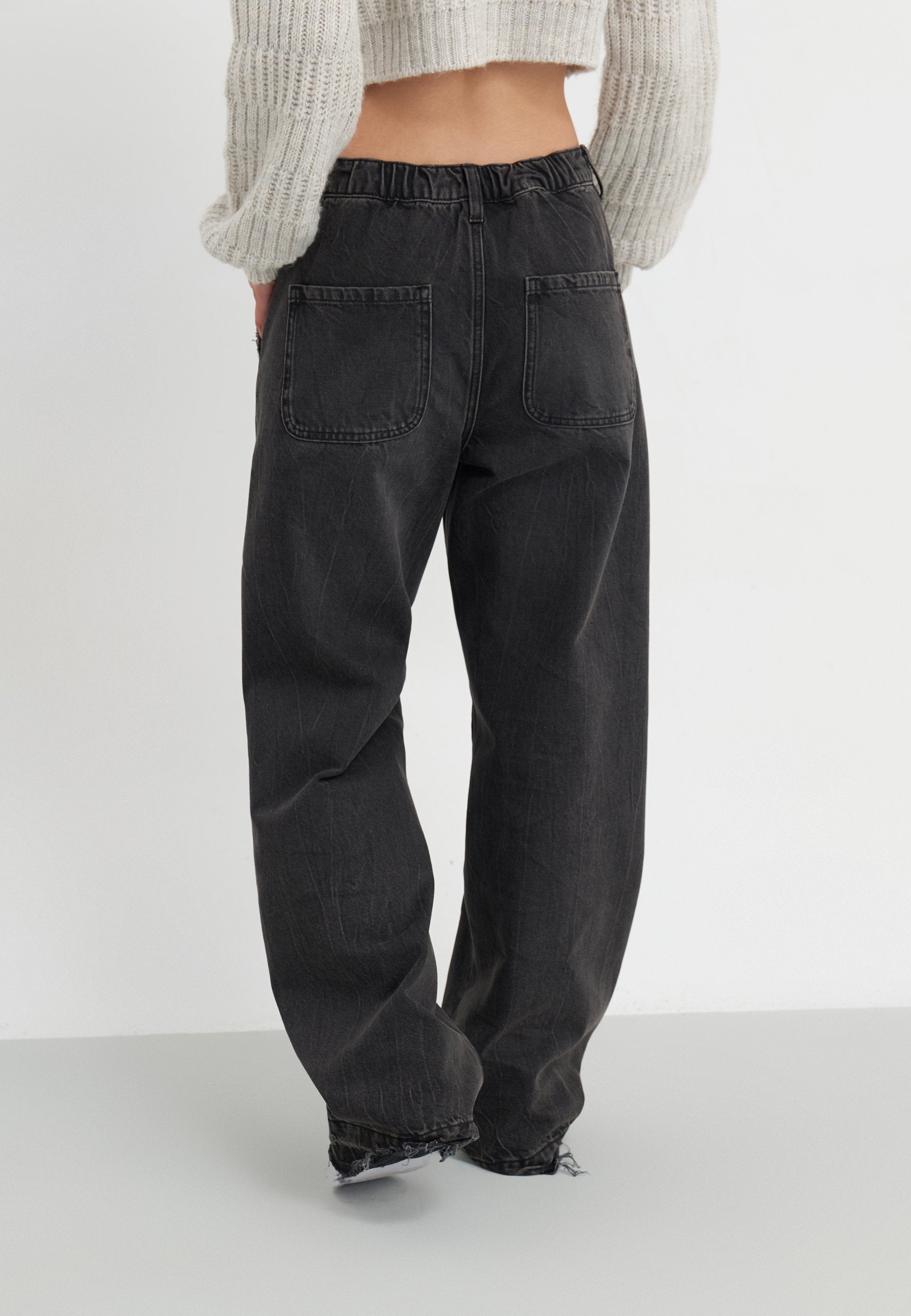 Even&Odd Wide Leg - Black Denim