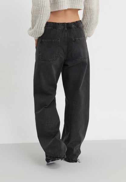 Even&Odd Wide Leg - Black Denim