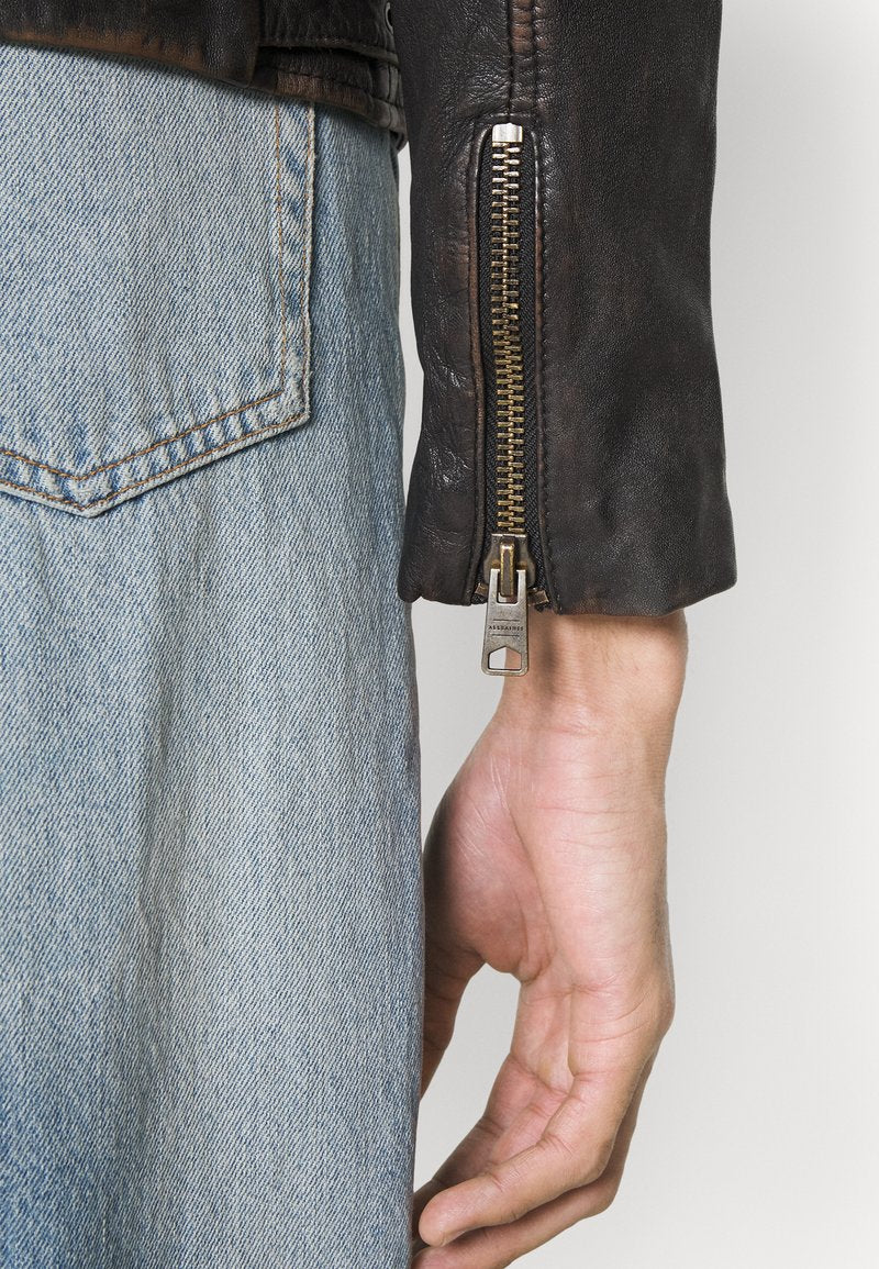 AllSaints LUCA BIKER - Lederjacke - Black