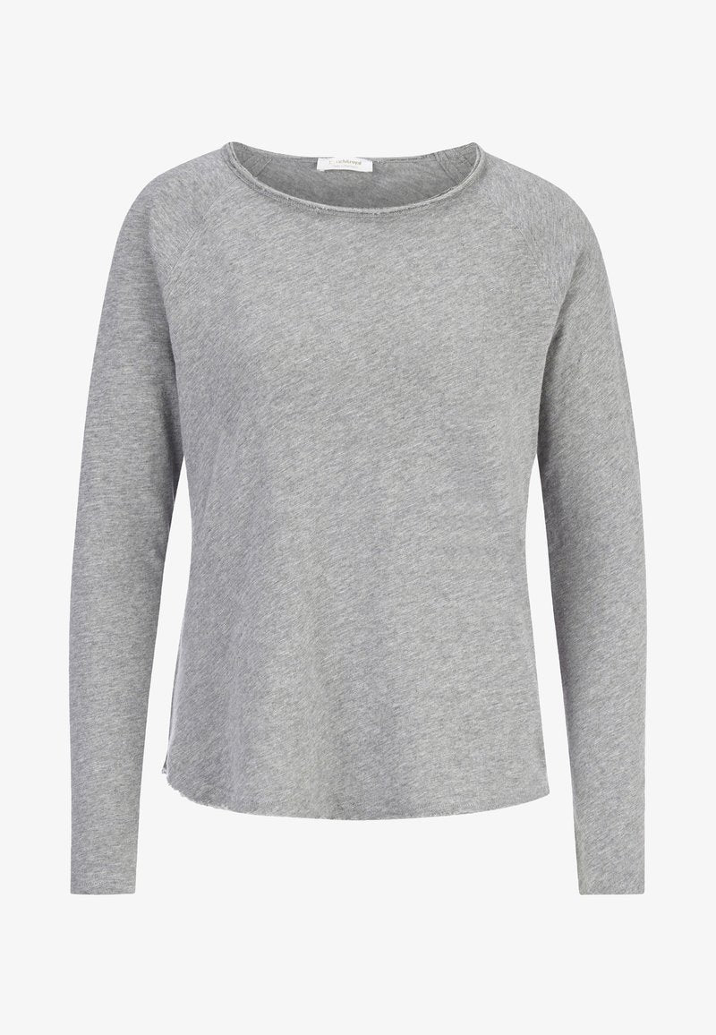 Rich&royal ORGANIC BASIC-SHIRT AUS BIO-BAUMWOLLE - Langarmshirt - Grey Melangé