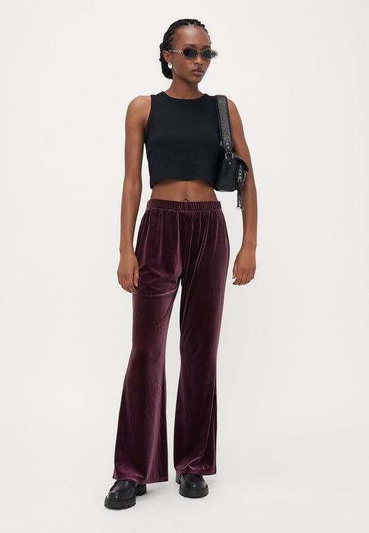 ONLY Petite ONLSMOOTH FLARED - Trousers - Winetasting